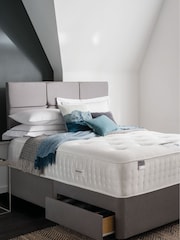 Silentnight White Pocket Geltex 3000 Medium Divan Set and Headboard - Image 1 of 6