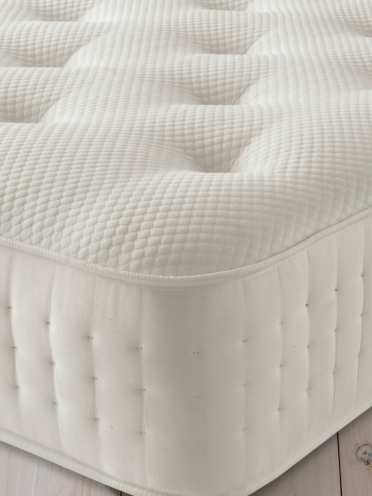Silentnight White Pocket Geltex 3000 Medium Divan Set and Headboard - Image 2 of 6