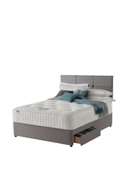 Silentnight White Pocket Geltex 3000 Medium Divan Set and Headboard - Image 6 of 6