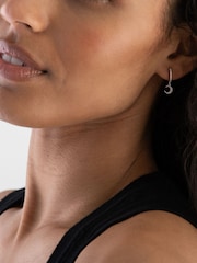 Beaverbrooks Sterling Silver Cubic Zirconia Moon And Star Earrings - Image 3 of 3