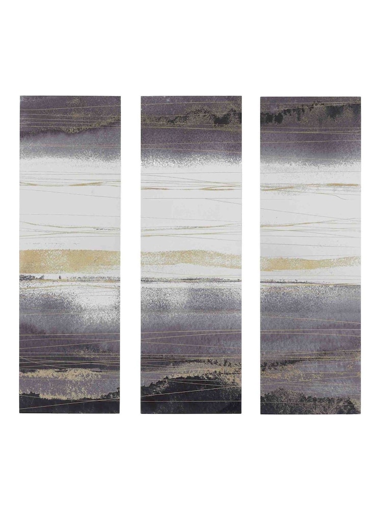 Gallery Home Gold Darker Strands Triptych Art Set of 3 - Image 1 of 5
