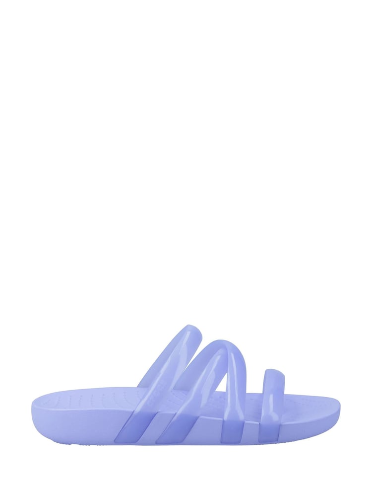 Crocs Purple Splash Strappy Sandals - Image 1 of 5 Crocs Purple Splash Strappy Sandals - Image 1 of 5