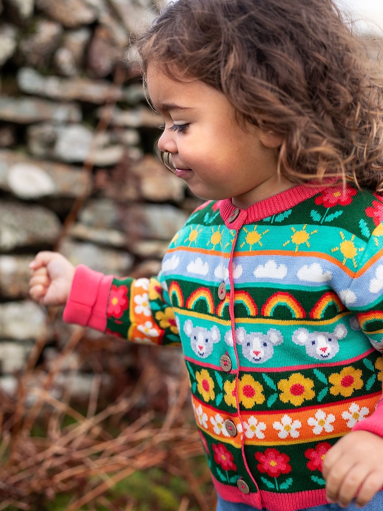 Frugi Blue Robyn Fairisle Cardigan - Image 1 of 4 Frugi Blue Robyn Fairisle Cardigan - Image 1 of 4