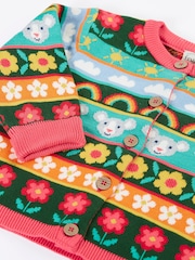 Frugi Blue Robyn Fairisle Cardigan - Image 3 of 4