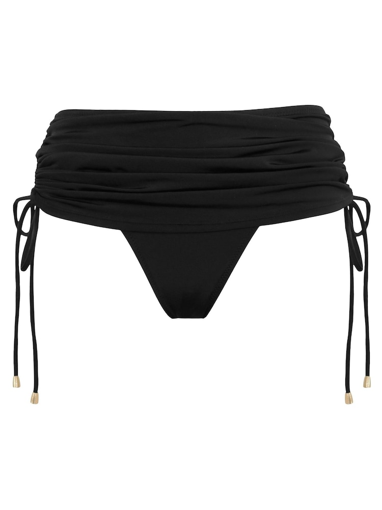 Pour Moi Black Roll Top Santa Cruz Bikini Bottoms - Image 5 of 5
