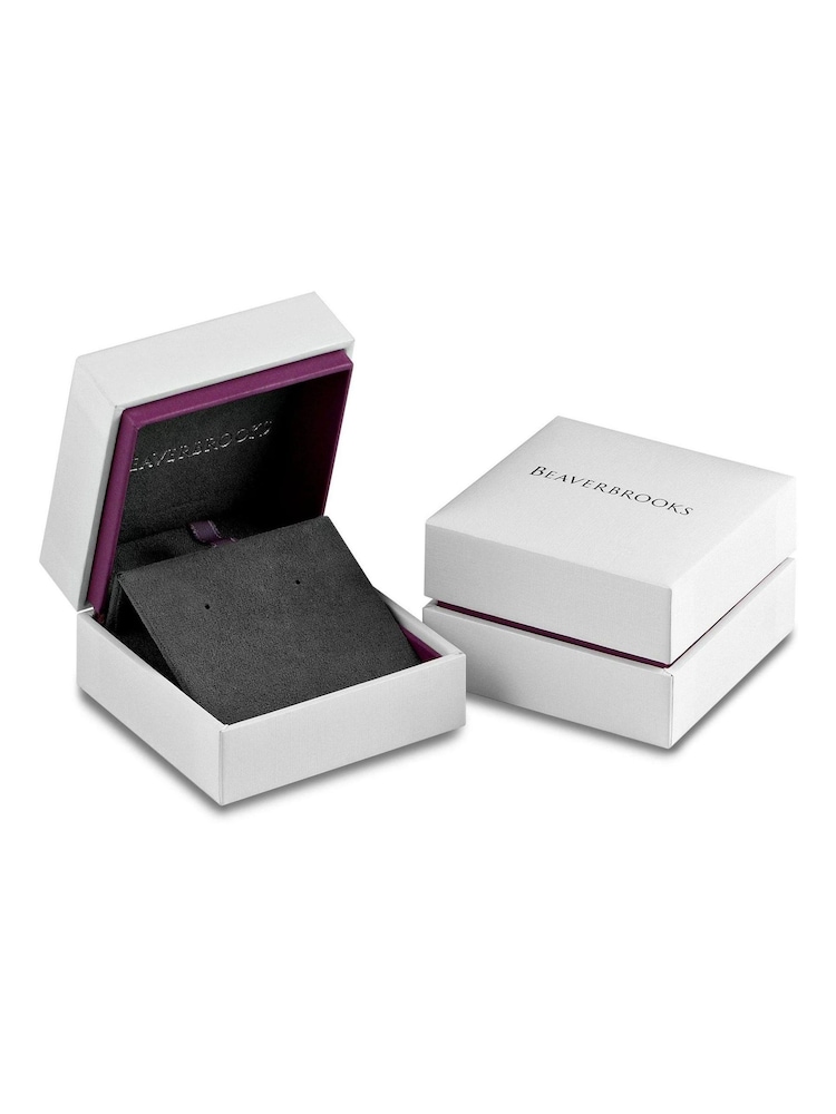 Beaverbrooks Silver Cubic Zirconia Dreamcatcher Earrings - Image 2 of 3 Beaverbrooks Silver Cubic Zirconia Dreamcatcher Earrings - Image 2 of 3
