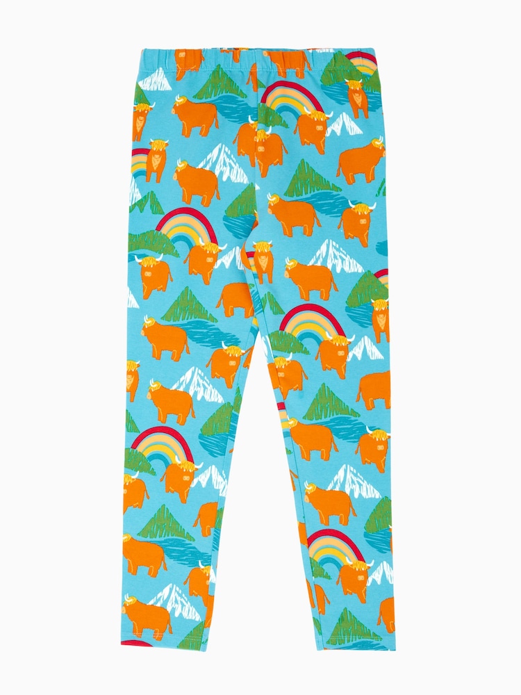 Frugi Blue Libby Printed Leggings - Image 1 of 4 Frugi Blue Libby Printed Leggings - Image 1 of 4