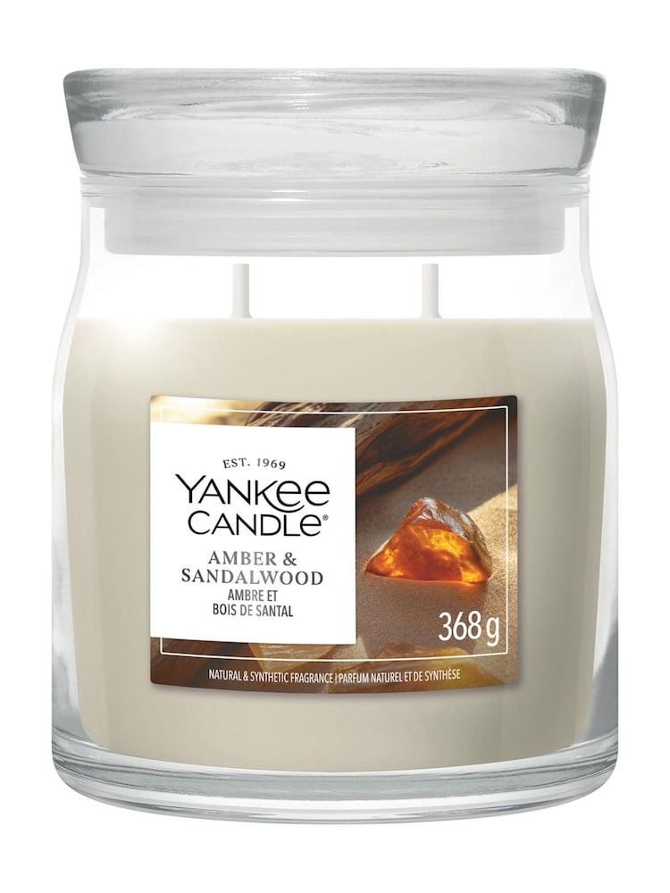 Yankee Candle Amber  Sandalwood Signature Medium Jar Boxed Candle - Image 1 of 1