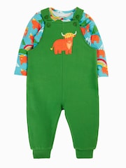 Frugi Green Coverack Dungarees Outfit - Image 2 of 4