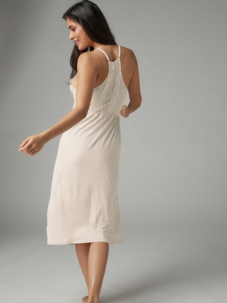 Oatmeal Soft Lace Nightie Slip - Image 1 of 3