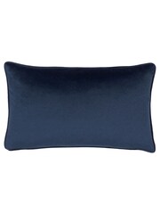 Evans Lichfield Blue Chatsworth Aviary Country Floral Piped Cushion - Image 4 of 6