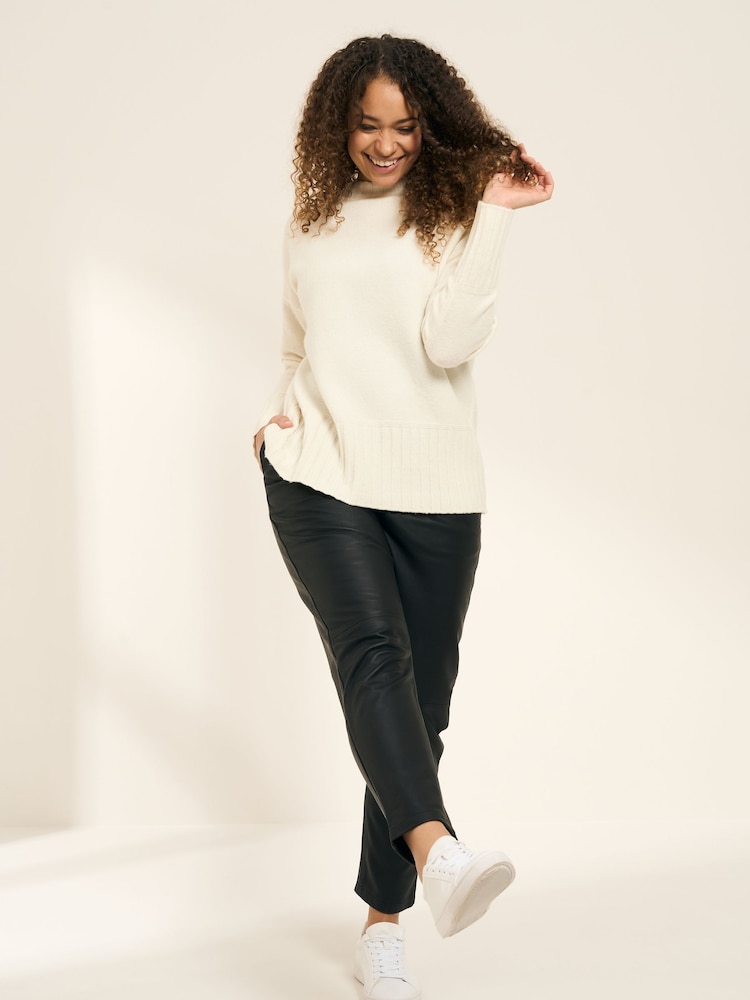 Truly White Funnel Neck Jumper - Image 1 of 4