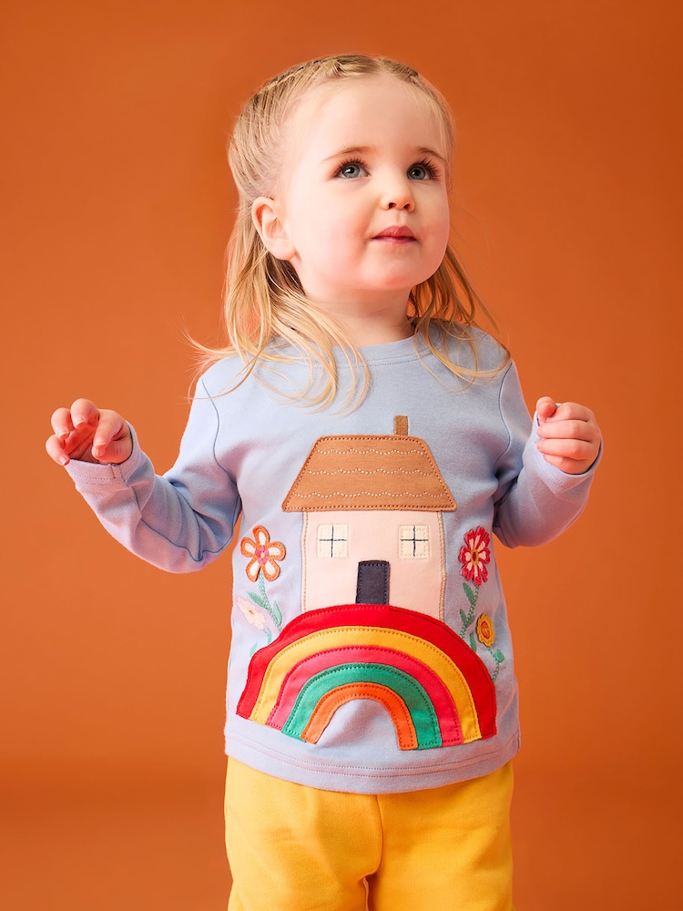 Frugi Blue Adventure Applique Top - Image 1 of 4 Frugi Blue Adventure Applique Top - Image 1 of 4