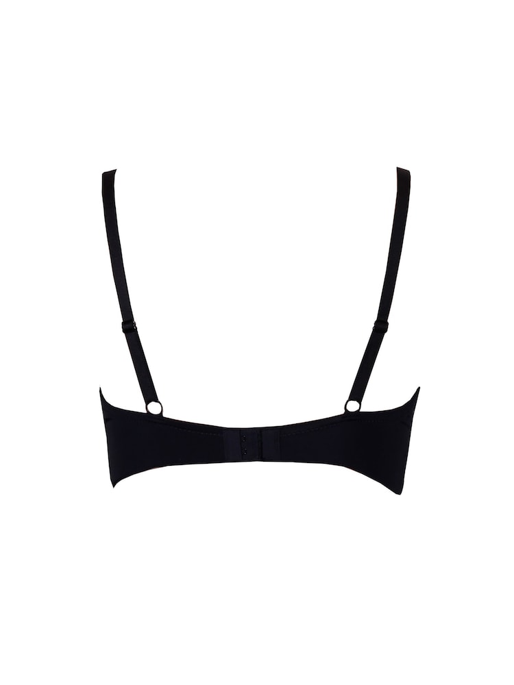 Pour Moi Black Padded Romance Moulded Plunge Push Up Bra - Image 5 of 5