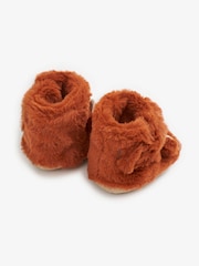 JoJo Maman Bébé Rust Boys' Highland Cow Slipper Boots - Image 4 of 6