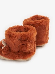 JoJo Maman Bébé Rust Boys' Highland Cow Slipper Boots - Image 5 of 6
