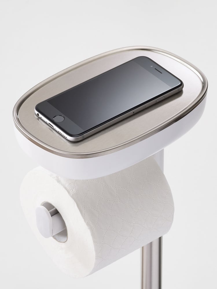 Joseph Joseph Silver EasyStore Butler Standing Toilet Paper Holder - Image 1 of 4