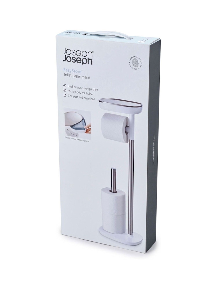 Joseph Joseph Silver EasyStore Butler Standing Toilet Paper Holder - Image 4 of 4