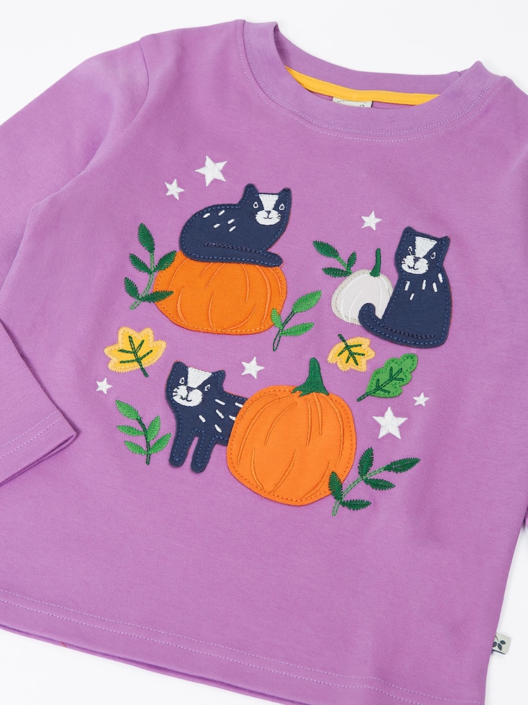 Frugi Purple Adventure Applique Top - Image 2 of 3 Frugi Purple Adventure Applique Top - Image 2 of 3