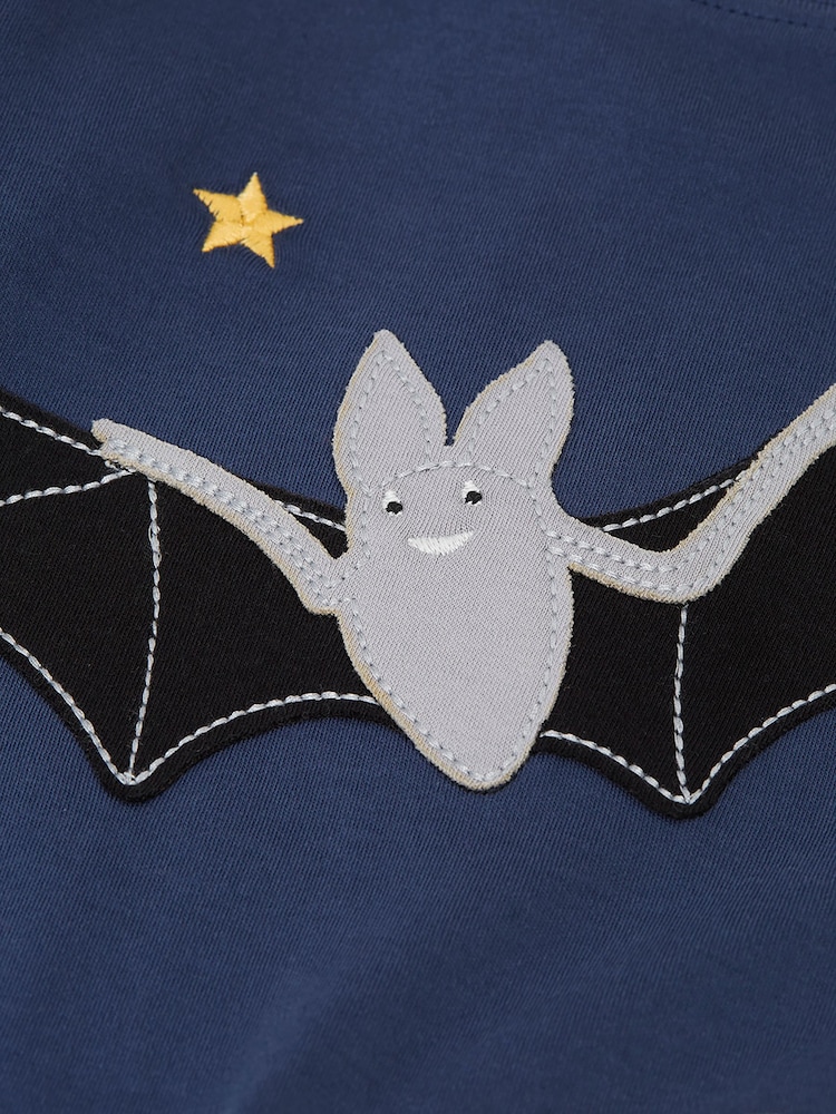 Frugi Blue Halloween Adventure Circular Top - Image 3 of 3 Frugi Blue Halloween Adventure Circular Top - Image 3 of 3