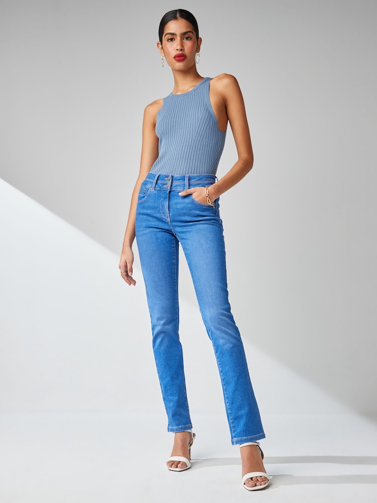 Bright Blue Slim Lift And Shape Jeans - Image 2 of 7