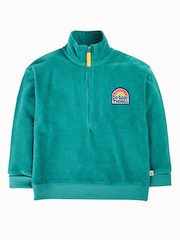 Frugi Green Croft Cord Half Zip Jumper - Image 1 of 1