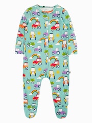 Frugi Blue Lovely Babygrow - Image 1 of 3