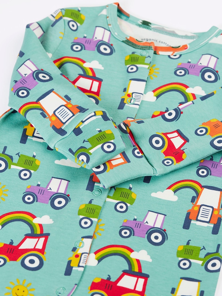 Frugi Blue Lovely Babygrow - Image 2 of 3 Frugi Blue Lovely Babygrow - Image 2 of 3