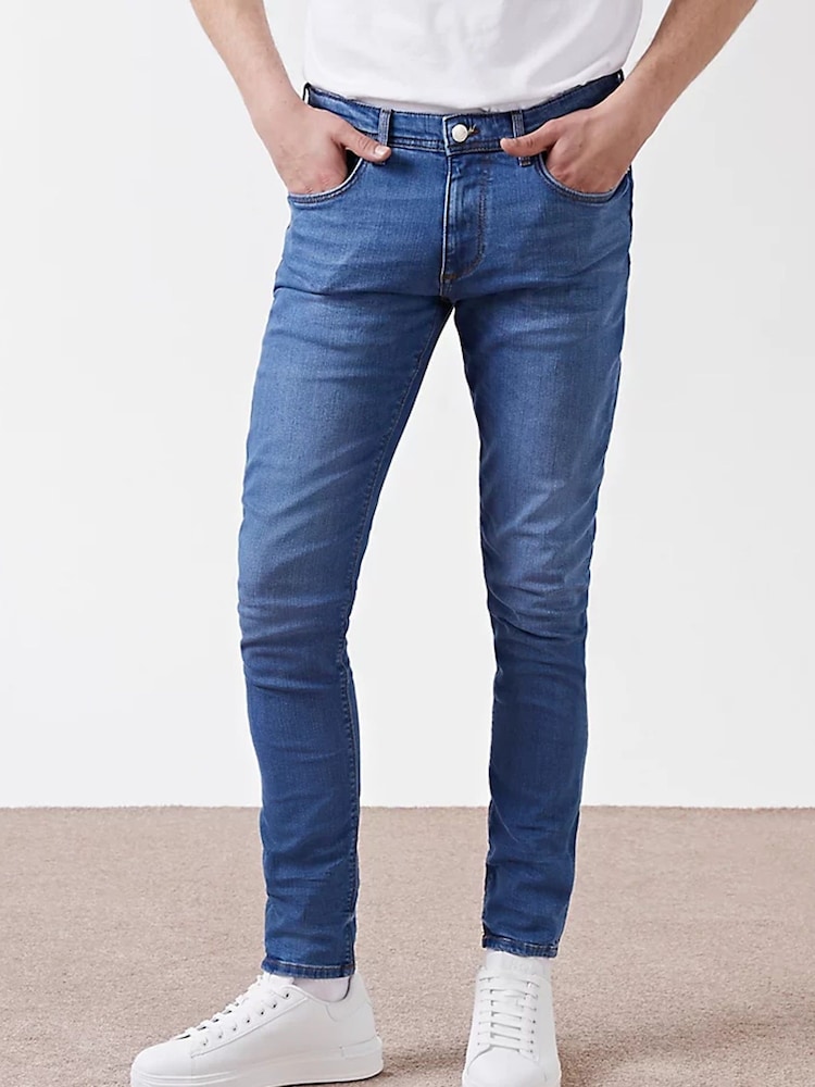 River Island Blue Sid Skinny Jeans - Image 1 of 6