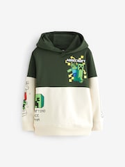 Хаки/кремовый - Colourblock Minecraft License Hoodie (3-16yrs) - Image 1 of 4