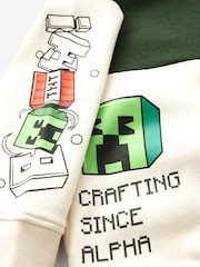 Хаки/кремовый - Colourblock Minecraft License Hoodie (3-16yrs) - Image 3 of 4