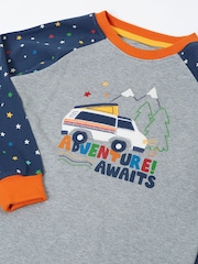 Azul - Pijama de Halloween Jamie Jim Jams de Frugi - Imagen 2 de 3