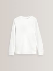 White Long Sleeve Thermal Tops 2 Pack (2-16yrs) - Image 2 of 4