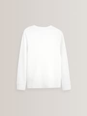 White Long Sleeve Thermal Tops 2 Pack (2-16yrs) - Image 3 of 4