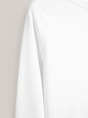 White Long Sleeve Thermal Tops 2 Pack (2-16yrs) - Image 4 of 4