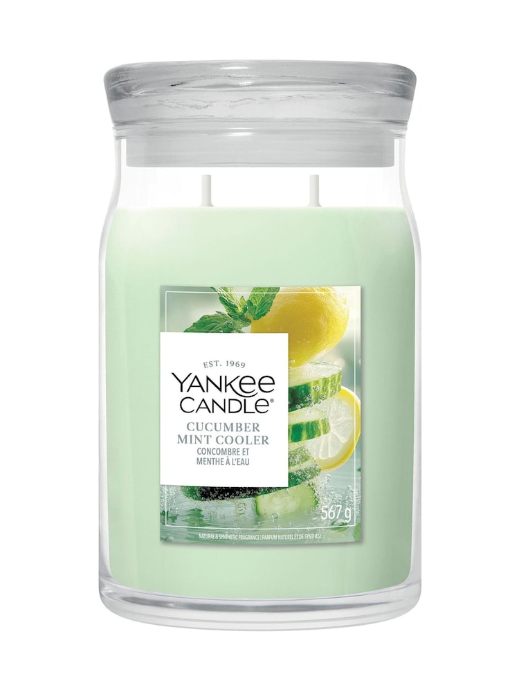 Yankee Candle Cucumber Mint Cooler Signature Medium Jar Boxed Candle - Image 3 of 3 Yankee Candle Cucumber Mint Cooler Signature Medium Jar Boxed Candle - Image 3 of 3