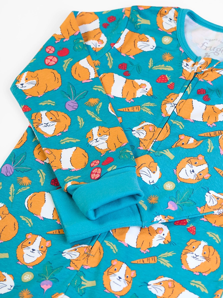 Frugi Blue Zelah Zip Up All-In-One - Image 2 of 3