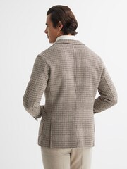 rjava - Reiss Flutter ozek kroj Volnena mešanica Single Breasted blazer - Slika 5 iz 7