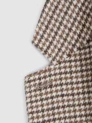 rjava - Reiss Flutter ozek kroj Volnena mešanica Single Breasted blazer - Slika 7 iz 7