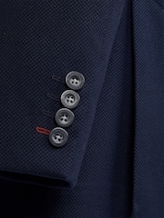 U.S. Polo Assn. Blue Mens 100% Cotton Diamond Texture Jersey Blazer Coat Jacket - Image 10 of 12