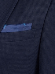 U.S. Polo Assn. Blue Mens 100% Cotton Diamond Texture Jersey Blazer Coat Jacket - Image 12 of 12