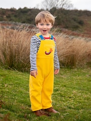Frugi Yellow Gylly Cord Reversible Dungarees - Image 1 of 6