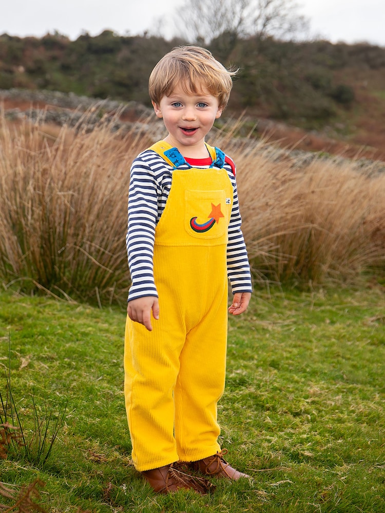 Frugi Yellow Gylly Cord Reversible Dungarees - Image 1 of 6 Frugi Yellow Gylly Cord Reversible Dungarees - Image 1 of 6