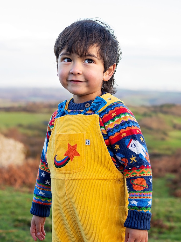 Frugi Yellow Gylly Cord Reversible Dungarees - Image 2 of 6 Frugi Yellow Gylly Cord Reversible Dungarees - Image 2 of 6