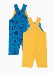 Frugi Yellow Gylly Cord Reversible Dungarees - Image 4 of 6