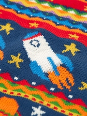 Frugi Blue Fowey Fairisle Knitted Jumper - Image 4 of 4