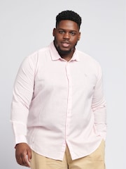 U.S. Polo Assn. Pink Linen Blend Relaxed Long Sleeve Shirt - Image 1 of 4