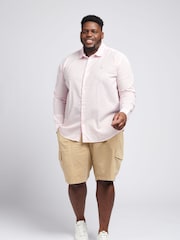 U.S. Polo Assn. Pink Linen Blend Relaxed Long Sleeve Shirt - Image 3 of 4