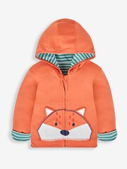 JoJo Maman Bébé Rust Fox Appliqué Reversible Hoodie - Image 2 of 8