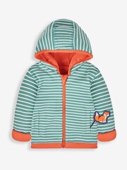 JoJo Maman Bébé Rust Fox Appliqué Reversible Hoodie - Image 4 of 8